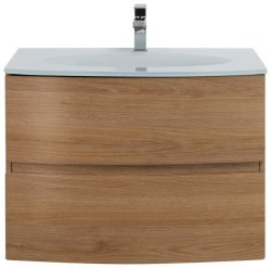 Тумба с раковиной Cezares Elettra 00-00014211 75x56 подвесная, дуб табачный
