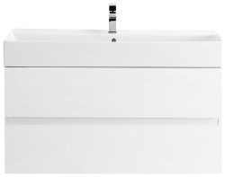 Тумба с раковиной Cezares Molveno 46 00-00012034 100x62 подвесная, белый лед