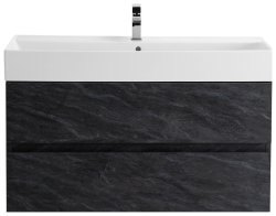 Тумба с раковиной Cezares Molveno 46 00-00012037 100x62 подвесная, антрацит