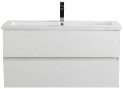 Тумба с раковиной Cezares Molveno 46 00-00018014 101x53 подвесная, белый лед