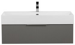 Тумба с раковиной Cezares Premium 00-00013908 91x36 подвесная, серое облако