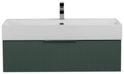 Тумба с раковиной Cezares Premium 00-00013909 91x36 подвесная, зеленая матовая
