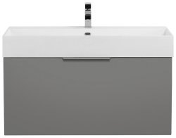Тумба с раковиной Cezares Premium 00-00013964 91x54 подвесная, серое облако