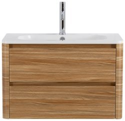 Тумба с раковиной Cezares Relax 00-00017135 80x52 подвесная, дуб карамельный