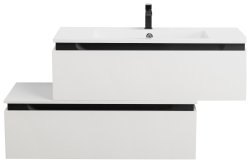 Тумба с раковиной Cezares Slider 00-00017113 100x31 подвесная, белая матовая