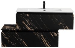 Тумба с раковиной Cezares Slider 00-00017116 100x31 подвесная, черный фьюжн