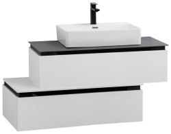 Тумба с раковиной Cezares Slider 00-00018472 101x62 подвесная, белая матовая