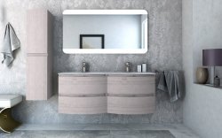 Тумба с раковиной Cezares Vague 00-00012795 138x56 подвесная, дуб выбеленный