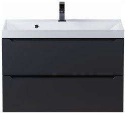 Тумба с раковиной Uperwood Tanos 291020254 80x45 подвесная, матовая, черная