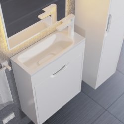Тумба с раковиной Uperwood Modul 393020544 50x21 подвесная, матовая, белая