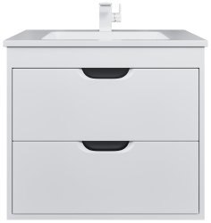 Тумба с раковиной Uperwood Modul 3930205581 65x45 подвесная, матовая, белая/графит