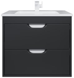 Тумба с раковиной Uperwood Modul 393020549 65x45 подвесная, матовая, черная