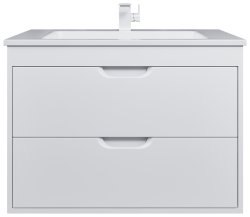 Тумба с раковиной Uperwood Modul 393020550 80x45 подвесная, матовая, белая