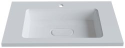 Тумба с раковиной Uperwood Modul 393020560 80x45 подвесная, матовая, белая/графит