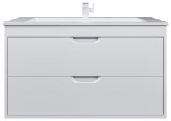 Тумба с раковиной Uperwood Modul 393020552 100x45 подвесная, матовая, белая