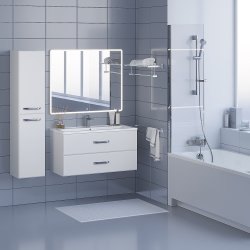Тумба с раковиной Uperwood Foster 291020533 100x45 подвесная, белая