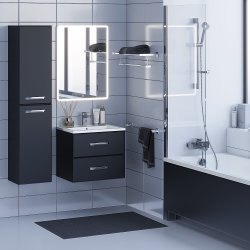 Тумба с раковиной Uperwood Foster 291020534 60x41 подвесная, черная