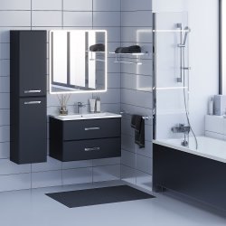 Тумба с раковиной Uperwood Foster 291020536 80x45 подвесная, черная