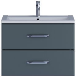Тумба с раковиной Uperwood Foster 291020540 70x45 подвесная, серый графит