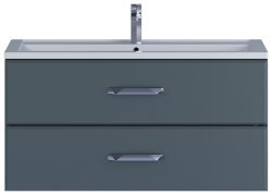 Тумба с раковиной Uperwood Foster 291020543 100x45 подвесная, серый графит