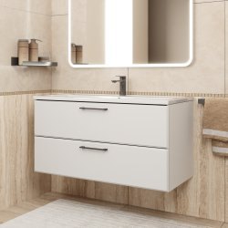 Тумба с раковиной Uperwood Foster New KFosterNEW100w 100x45 подвесная, белая