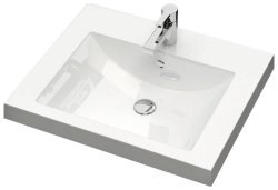 Тумба с раковиной Uperwood Eva 3930313469 60x47 подвесная, Крафт Табачный, выдвижной ящик