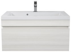 Тумба с раковиной Uperwood Eva 3930313470 75x47 подвесная, Дуб Харбор Белый, выдвижной ящик