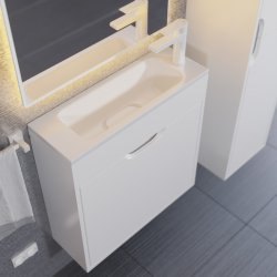 Тумба под раковину подвесная Uperwood Modul 2930205362 60x21, белая матовая