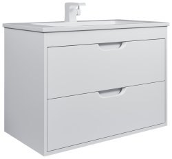 Тумба под раковину подвесная Uperwood Modul 2930205252 75x44, белая матовая