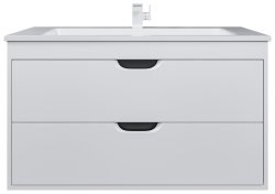 Тумба под раковину подвесная Uperwood Modul 2930205356 95x44, белая/графит