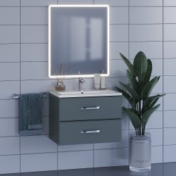 Тумба под раковину Uperwood Foster 291020521 70x45, серый графит