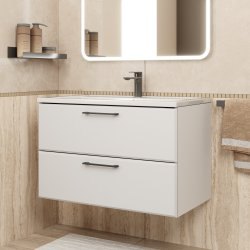 Тумба под раковину Uperwood Foster New TFosterNEW80w 80x45 подвесная, белая