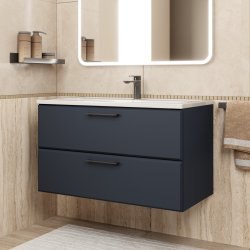 Тумба под раковину Uperwood Foster New TFosterNEW90b 90x45 подвесная, черная