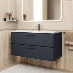 Тумба под раковину Uperwood Foster New TFosterNEW100b 100x45 подвесная, черная
