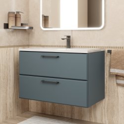Тумба под раковину Uperwood Foster New TFosterNEW80g 80x45 подвесная, серый графит