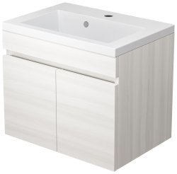Тумба под раковину Uperwood Eva 3930213460 50x34 подвесная, Дуб Харбор Белый, с дверцами