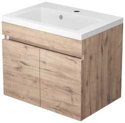 Тумба под раковину Uperwood Eva 3930213461 50x34 подвесная, Крафт Табачный, с дверцами
