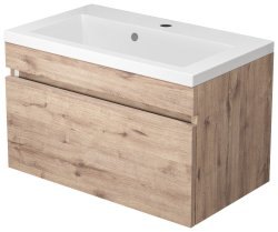 Тумба под раковину Uperwood Eva 3930213463 60x47 подвесная, Крафт Табачный, выдвижной ящик