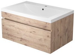 Тумба под раковину Uperwood Eva 3930213465 75x47 подвесная, Крафт Табачный, выдвижной ящик