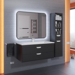 Зеркало с подсветкой Uperwood Modul 3049345671 65x80, черный
