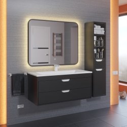 Зеркало с подсветкой Uperwood Modul 3049345675 65x80, черный