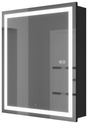 Зеркальный шкаф с подсветкой Uperwood Tanos ZTanos60b 60x70, черный