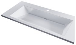Раковина Uperwood Olivia ROlivia100wg 100x45, белая глянцевая