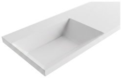 Раковина Uperwood Modern RModern120Lw0 120x48, белая глянцевая