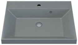 Раковина Uperwood Classic Quartz 291030015 60x45, серая матовая, платина
