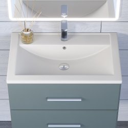 Раковина Uperwood Foster Quartz 291030032 70x45.5, белая матовая, жасмин