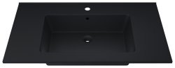 Раковина Uperwood Parma Quartz 291003008 86x47.5, черная матовая, уголь