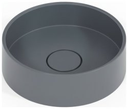 Раковина Uperwood Tanos Quartz RTanosQuartz35B 35x35, серая матовая, бетон