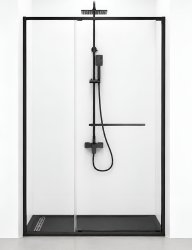 Душевая дверь Cezares LUX LUX-B-FS-11-100-C-GM 100x195 раздвижная, профиль сталь