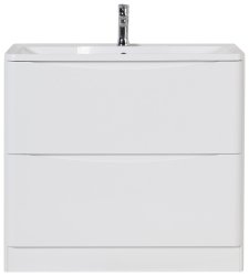 Тумба под раковину BelBagno Albano ALBANO-1000-2C-PIA-BL 100x45 напольная, Белый глянцевый (Bianco Lucido)